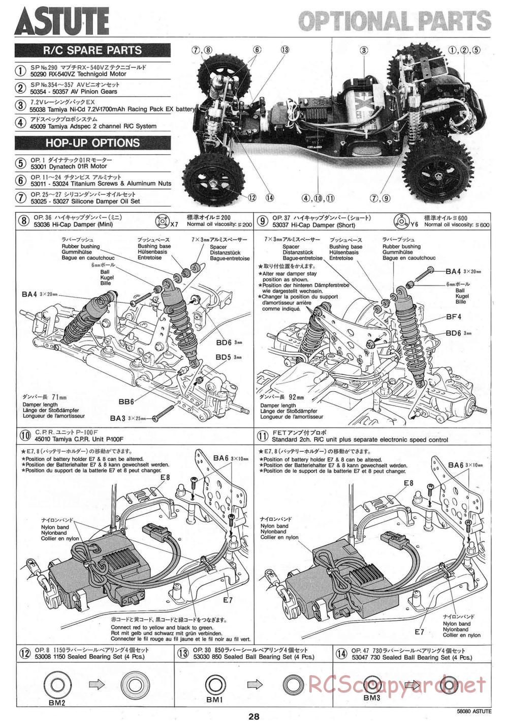 Tamiya - Astute - 58080 - Manual - Page 28