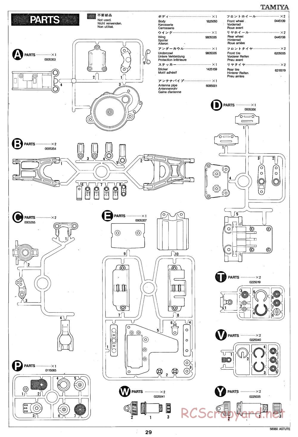 Tamiya - Astute - 58080 - Manual - Page 29