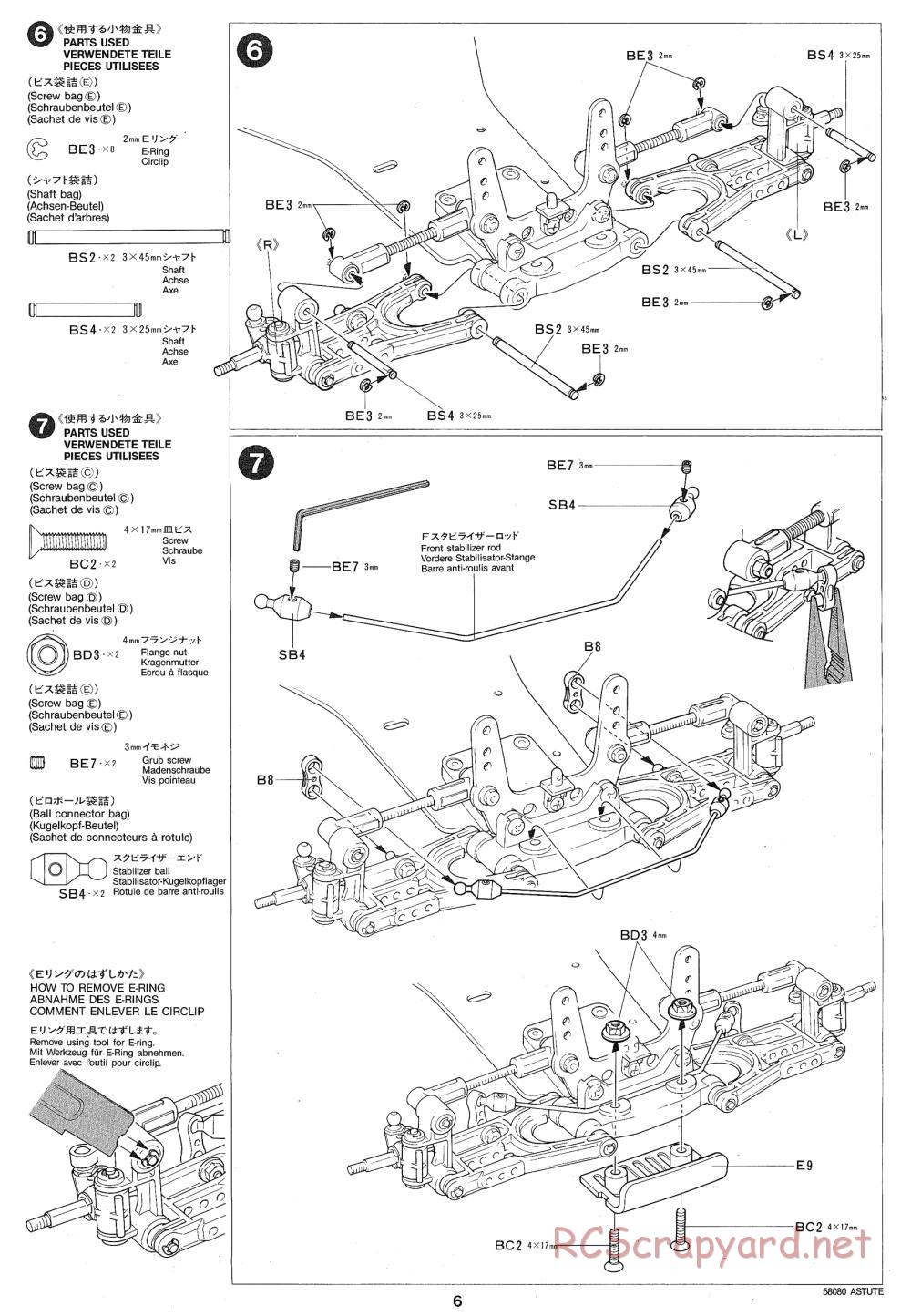 Tamiya - Astute - 58080 - Manual - Page 6