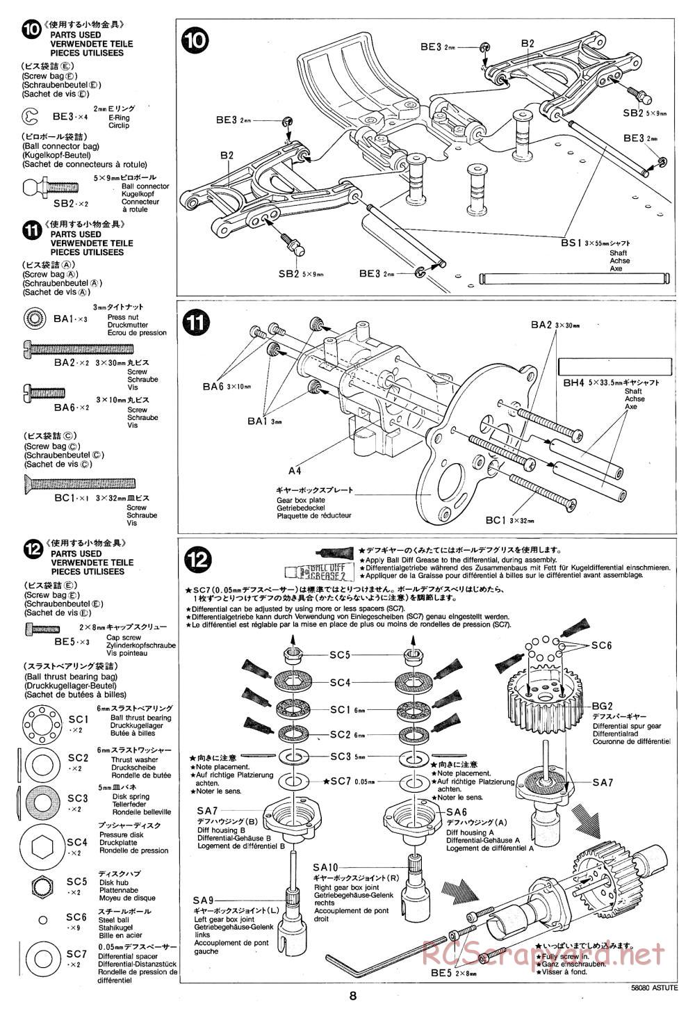 Tamiya - Astute - 58080 - Manual - Page 8