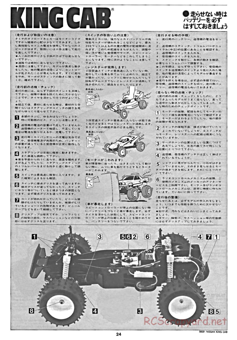 Tamiya - Nissan King Cab - 58081 - Manual - Page 24