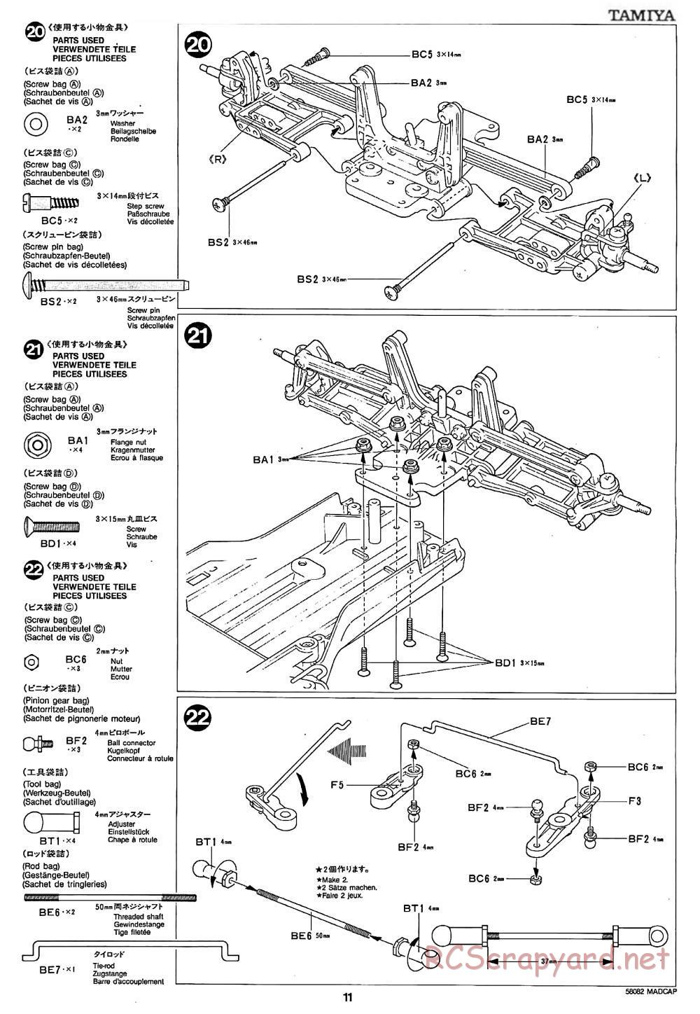 Tamiya - Madcap - 58082 - Manual - Page 11