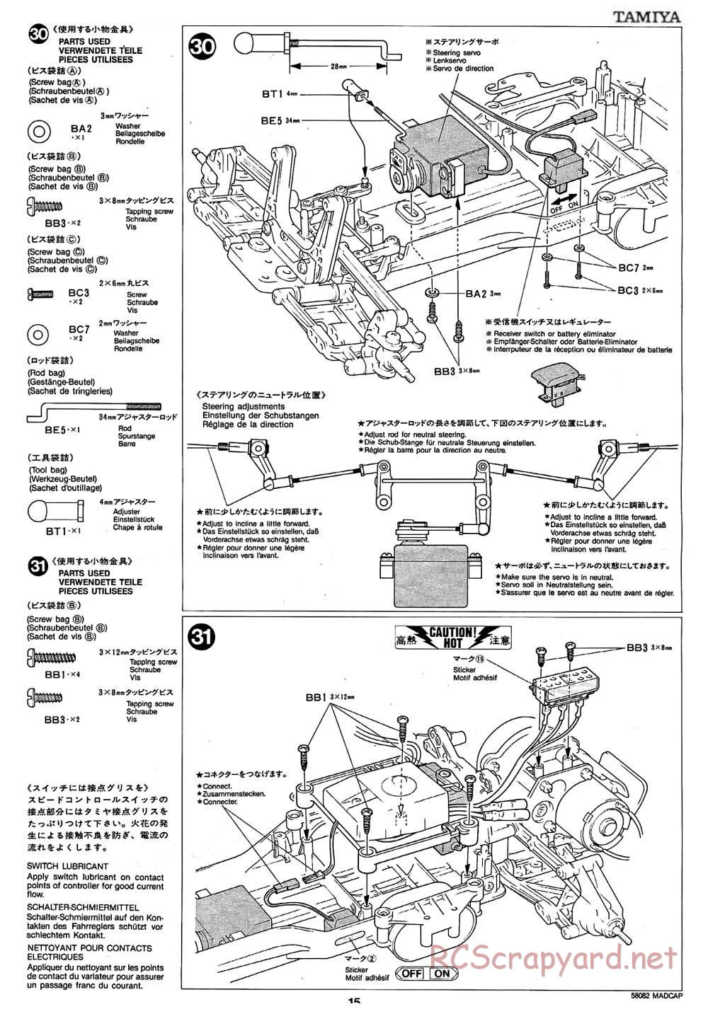 Tamiya - Madcap - 58082 - Manual - Page 15