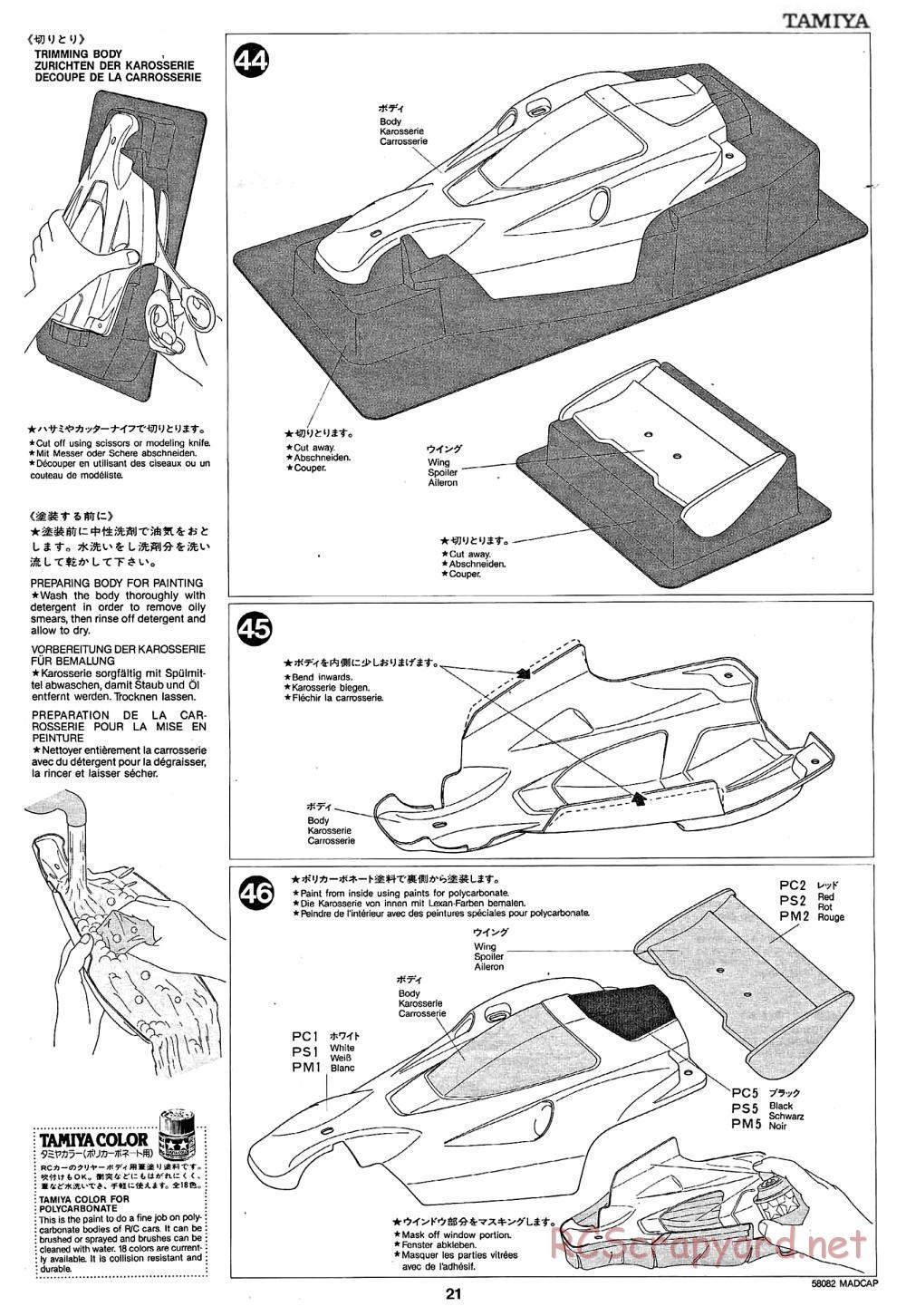 Tamiya - Madcap - 58082 - Manual - Page 21