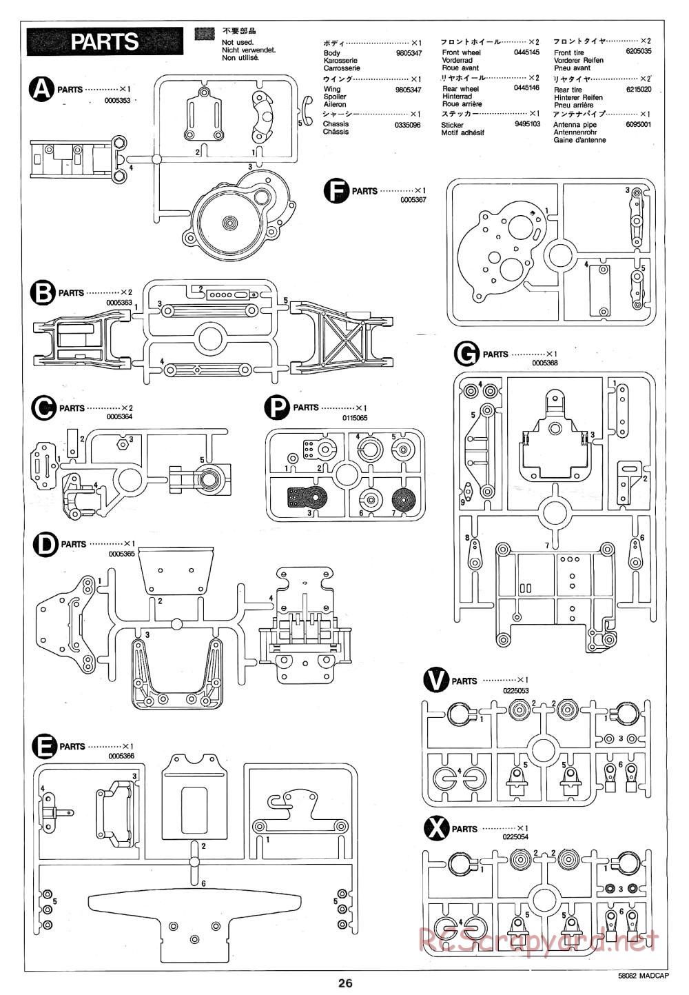 Tamiya - Madcap - 58082 - Manual - Page 26