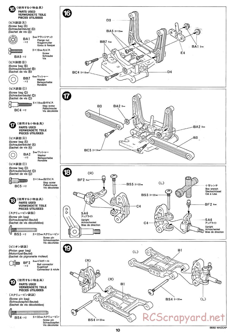 Tamiya - Madcap - 58082 - Manual - Page 10