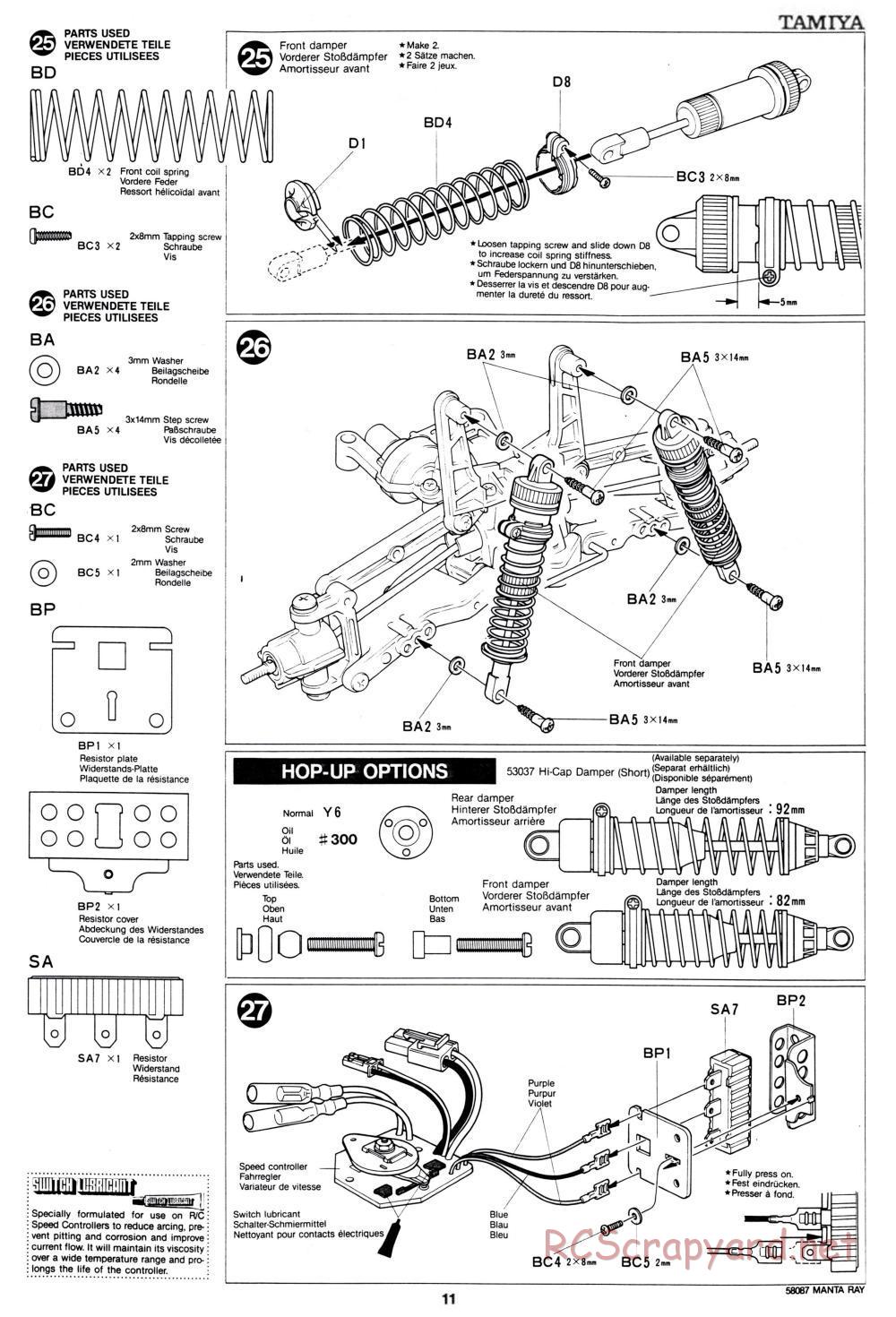 Tamiya - Manta Ray - 58087 - Manual - Page 11