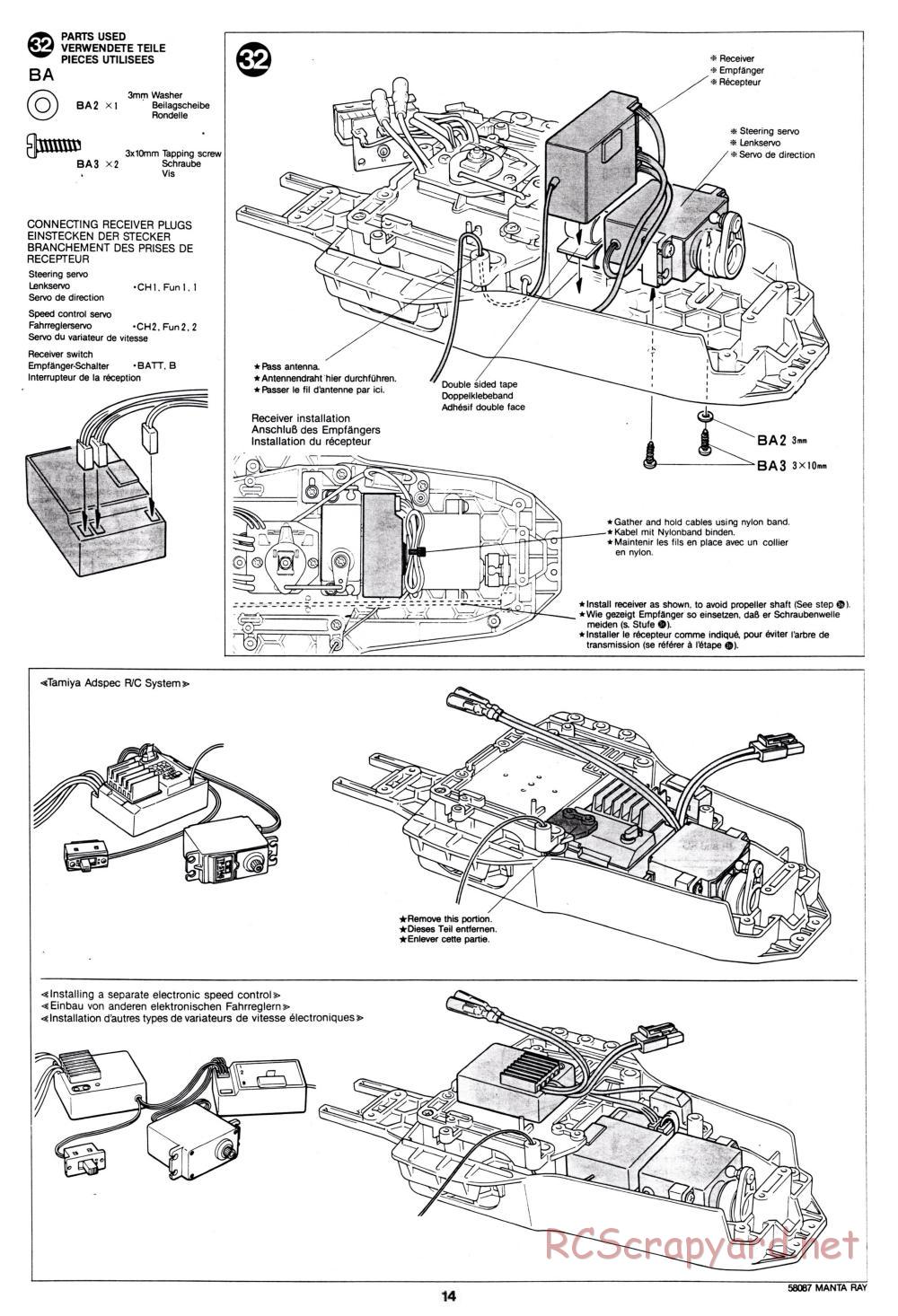 Tamiya - Manta Ray - 58087 - Manual - Page 14