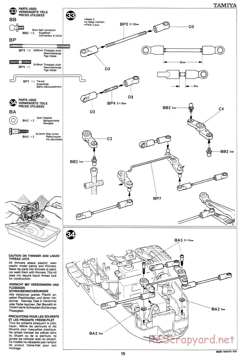 Tamiya - Manta Ray - 58087 - Manual - Page 15