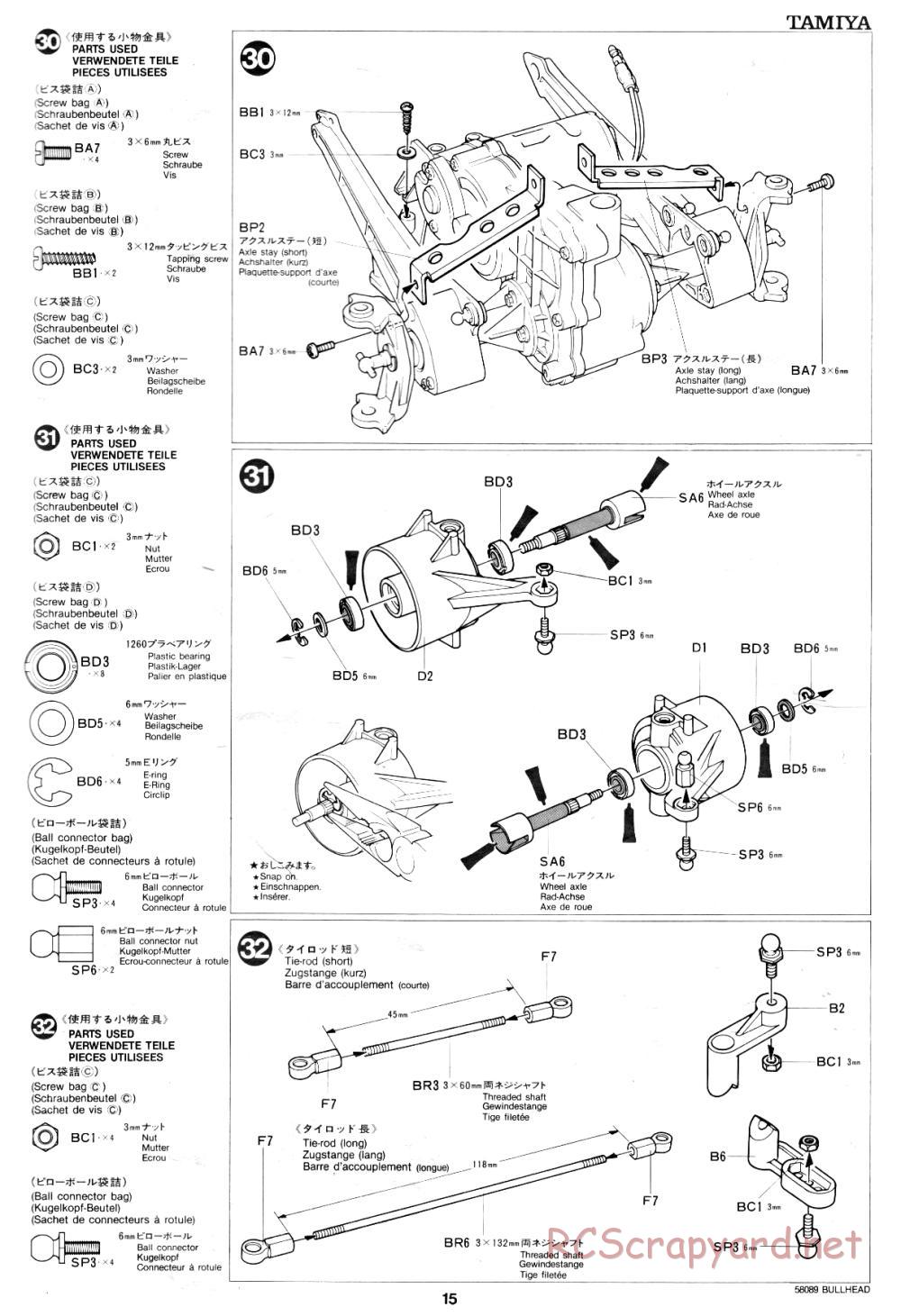 Tamiya - Bullhead - 58089 - Manual - Page 15