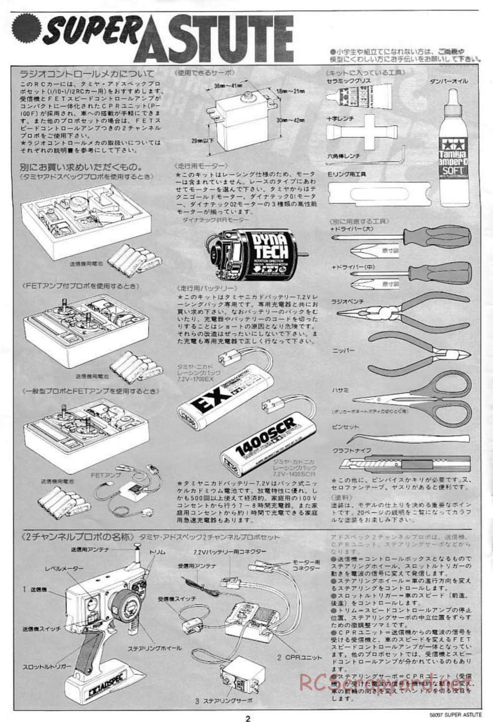 Tamiya - Super Astute - 58097 - Manual - Page 2