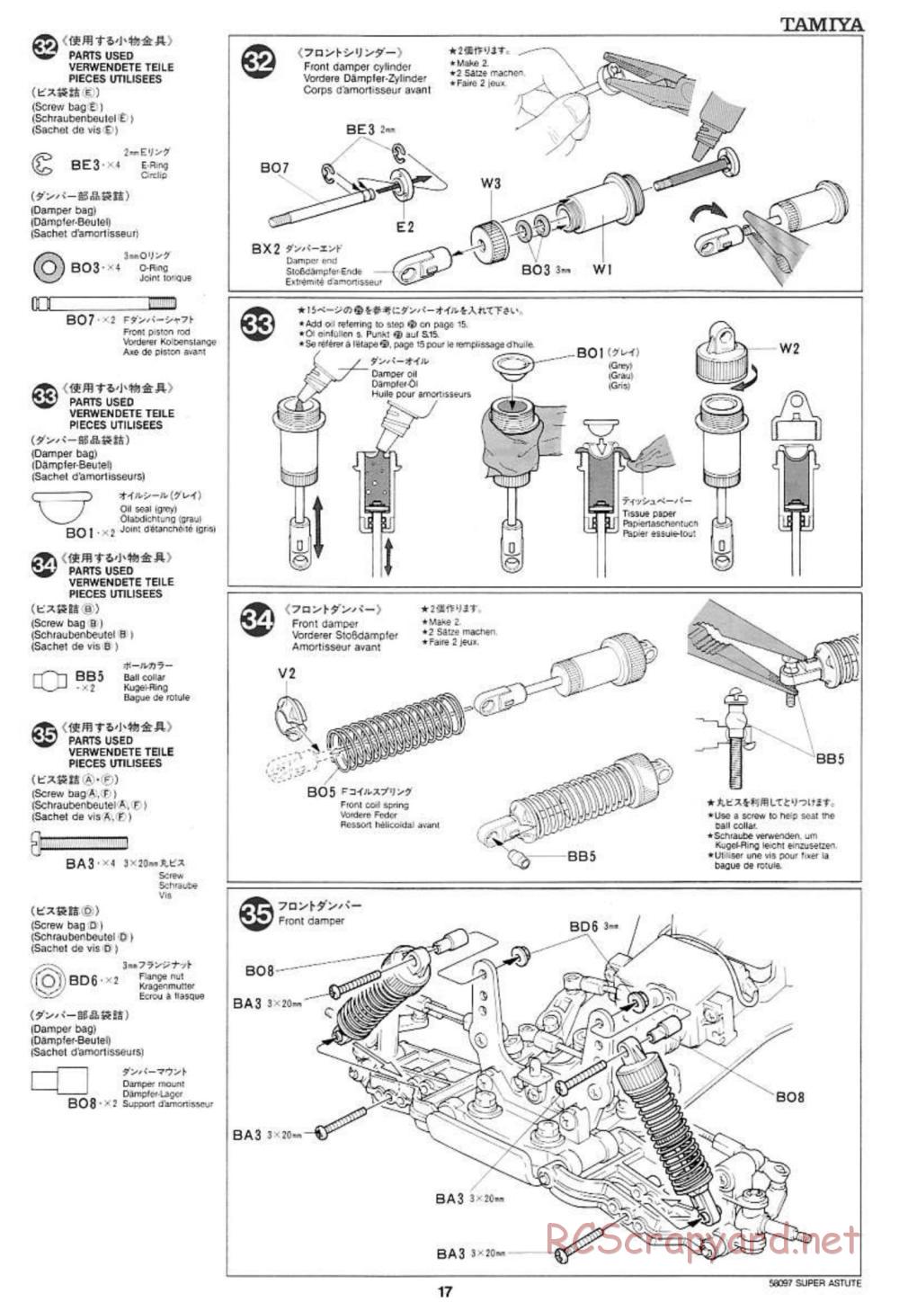 Tamiya - Super Astute - 58097 - Manual - Page 17