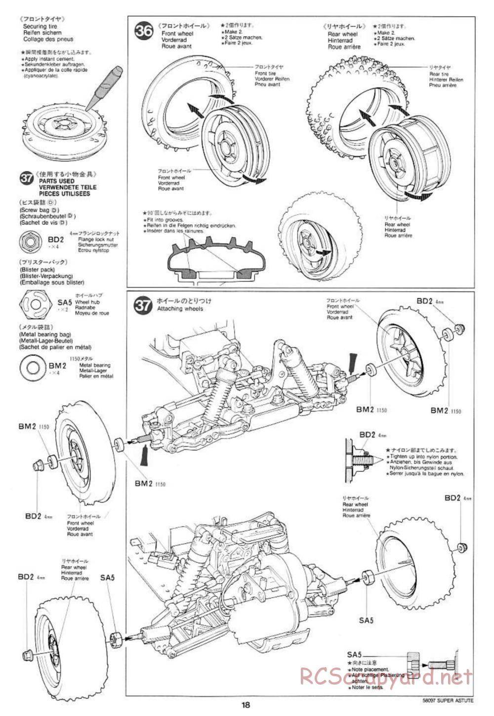 Tamiya - Super Astute - 58097 - Manual - Page 18