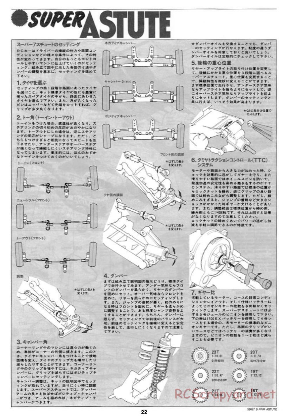 Tamiya - Super Astute - 58097 - Manual - Page 22