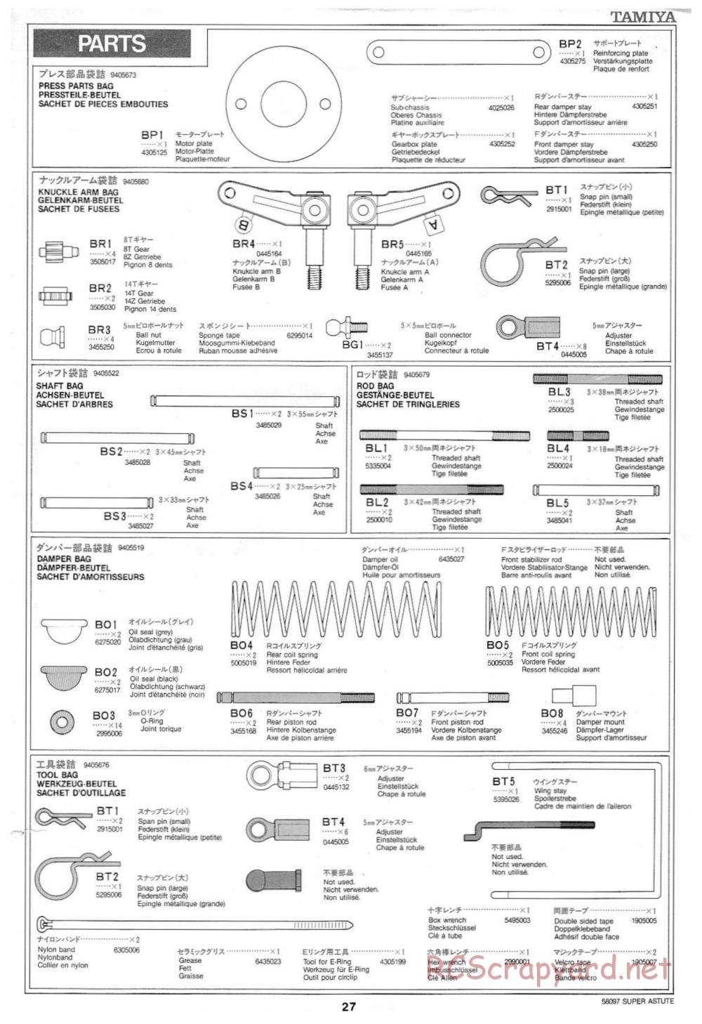 Tamiya - Super Astute - 58097 - Manual - Page 27