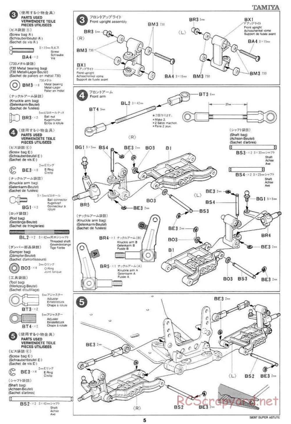 Tamiya - Super Astute - 58097 - Manual - Page 5