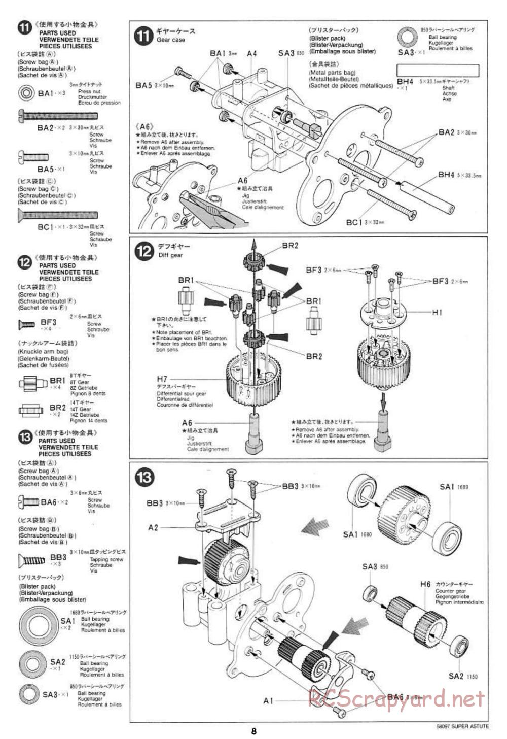 Tamiya - Super Astute - 58097 - Manual - Page 8