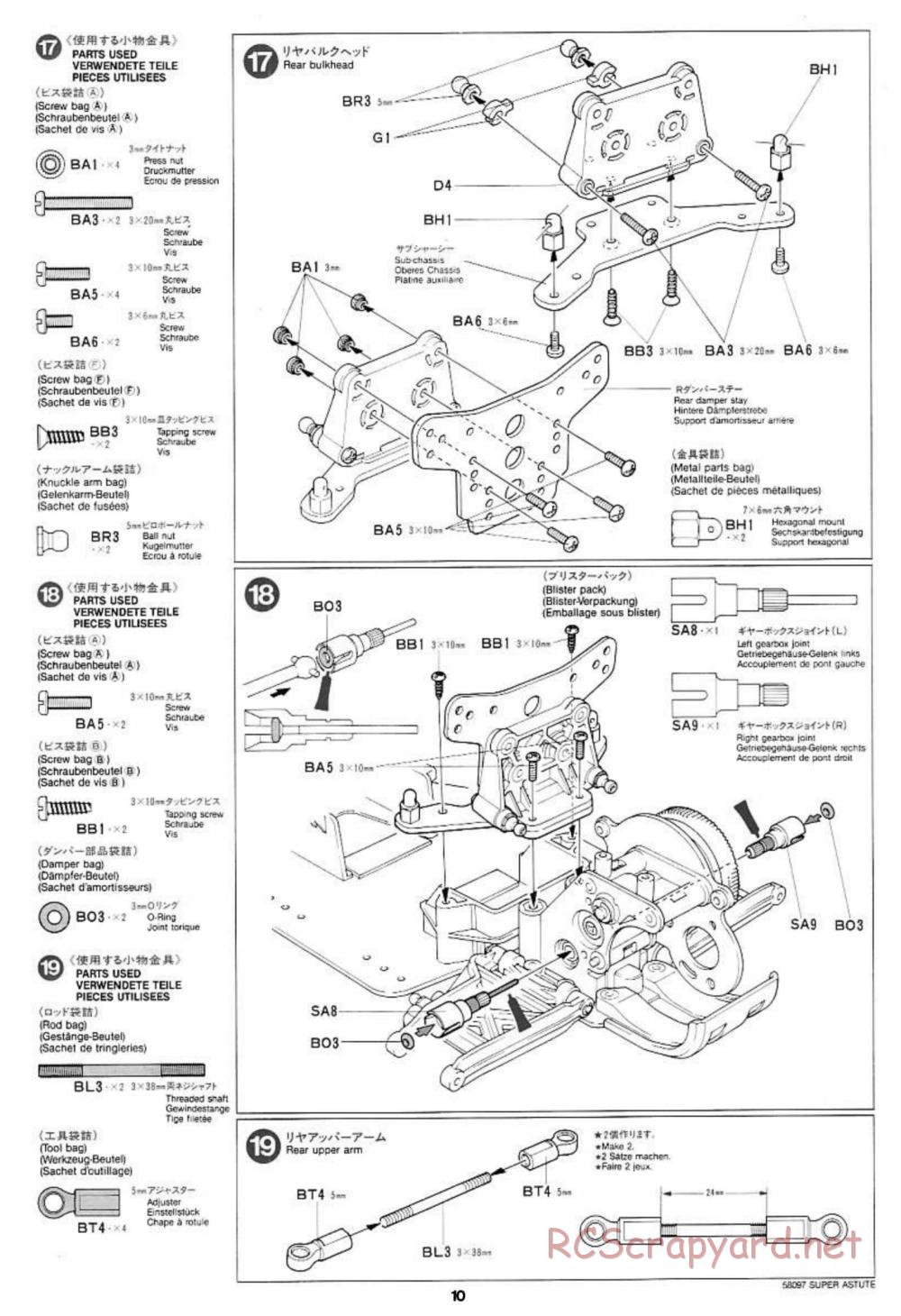 Tamiya - Super Astute - 58097 - Manual - Page 10