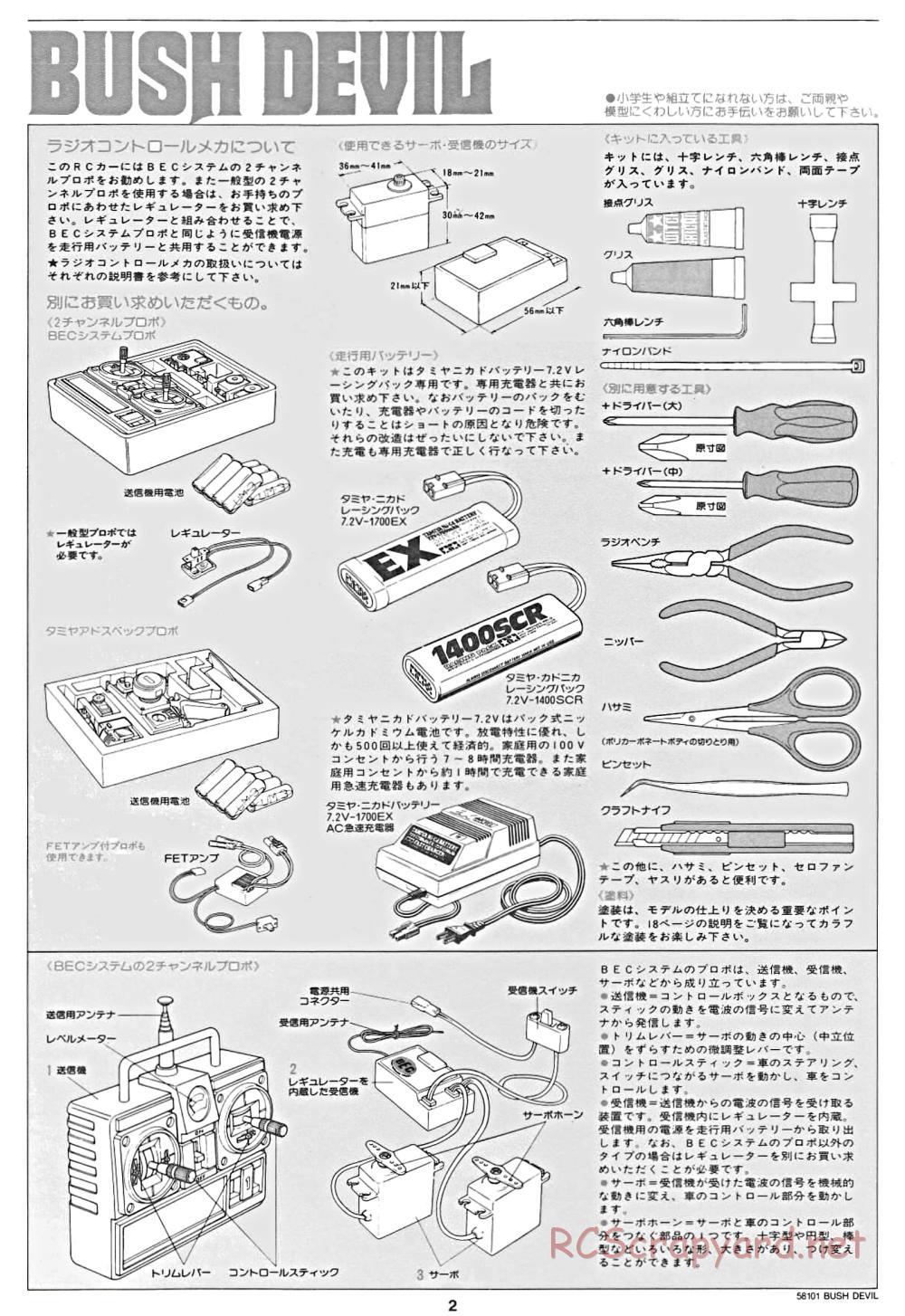 Tamiya - Bush Devil Chassis - Manual - Page 2