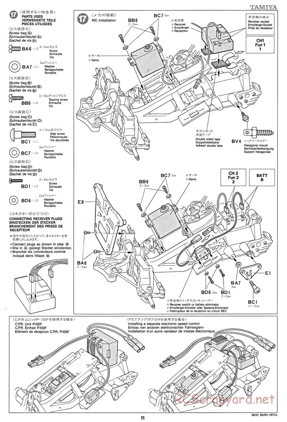 Tamiya - Bush Devil Chassis - Manual - Page 11