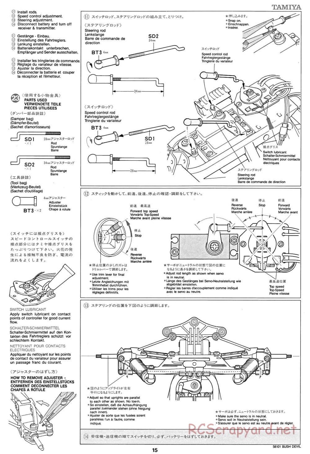 Tamiya - Bush Devil Chassis - Manual - Page 15