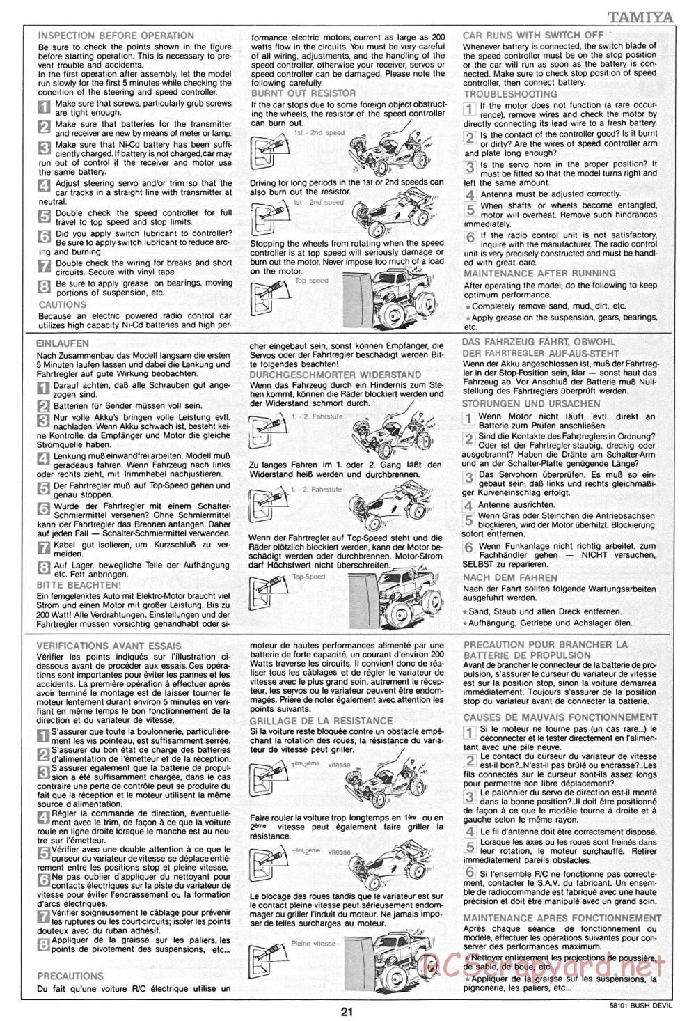 Tamiya - Bush Devil Chassis - Manual - Page 21