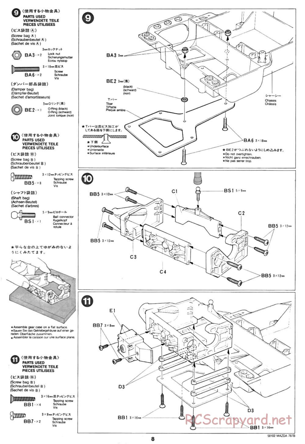 Tamiya - Mazda 787B - Group-C Chassis - Manual - Page 8