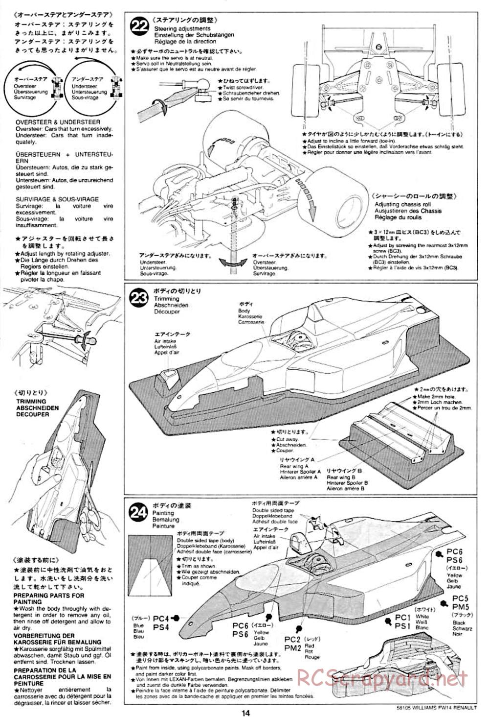 Tamiya - Williams FW14 Renault - F102 Chassis - Manual - Page 14