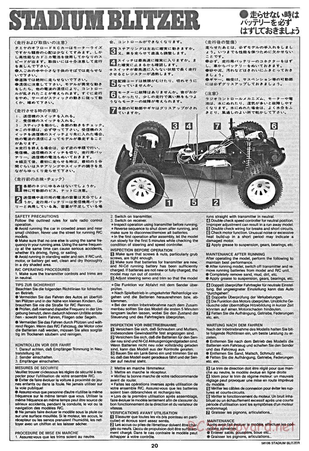 Tamiya - Stadium Blitzer Chassis - Manual - Page 20