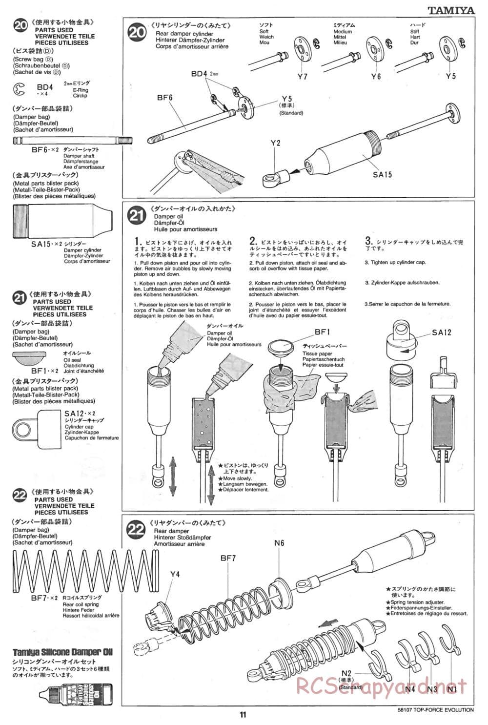 Tamiya - Top Force Evolution Chassis - Manual - Page 11