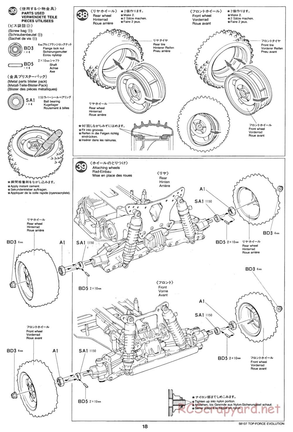 Tamiya - Top Force Evolution Chassis - Manual - Page 18