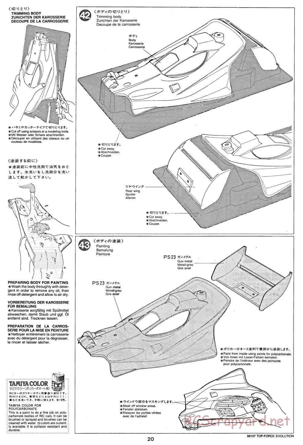 Tamiya - Top Force Evolution Chassis - Manual - Page 20