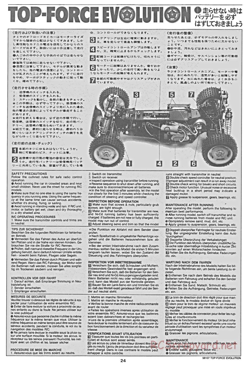 Tamiya - Top Force Evolution Chassis - Manual - Page 24