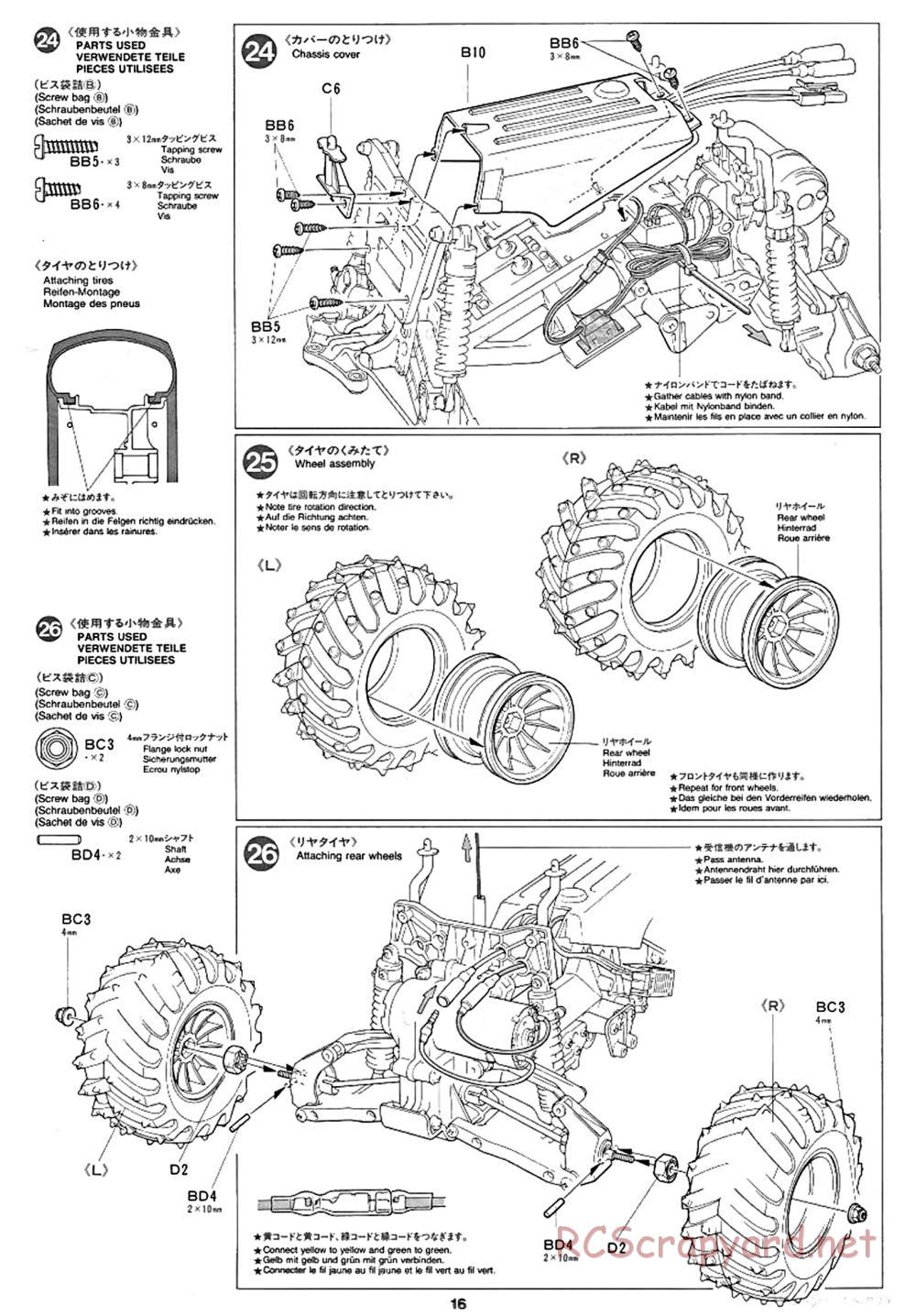 Tamiya - Super Blackfoot Chassis - Manual - Page 16