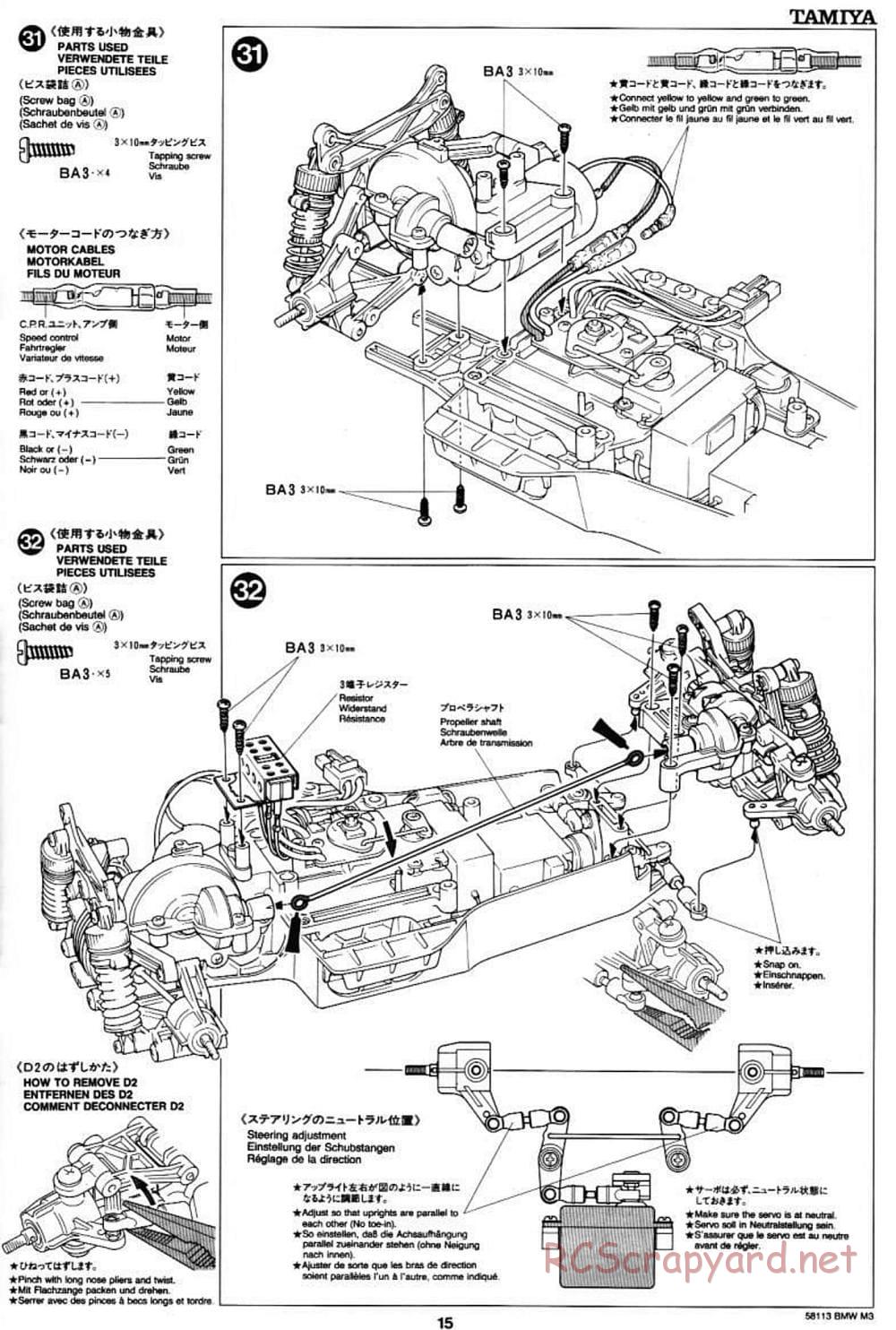 Tamiya - Schnitzer BMW M3 Sport Evo - TA-01 Chassis - Manual - Page 15