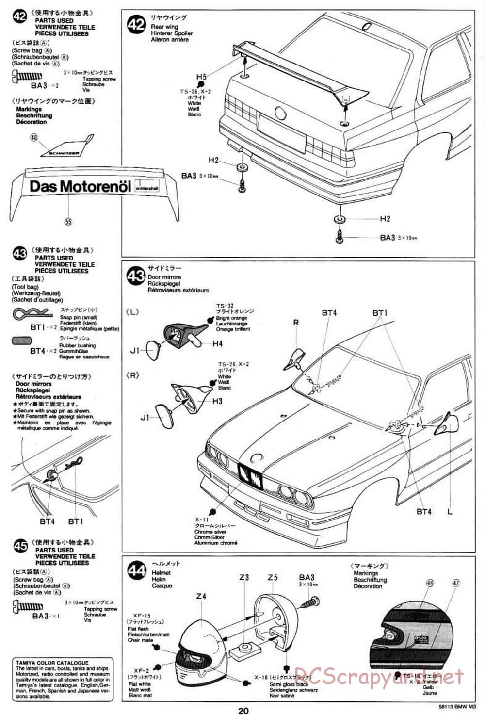 Tamiya - Schnitzer BMW M3 Sport Evo - TA-01 Chassis - Manual - Page 20