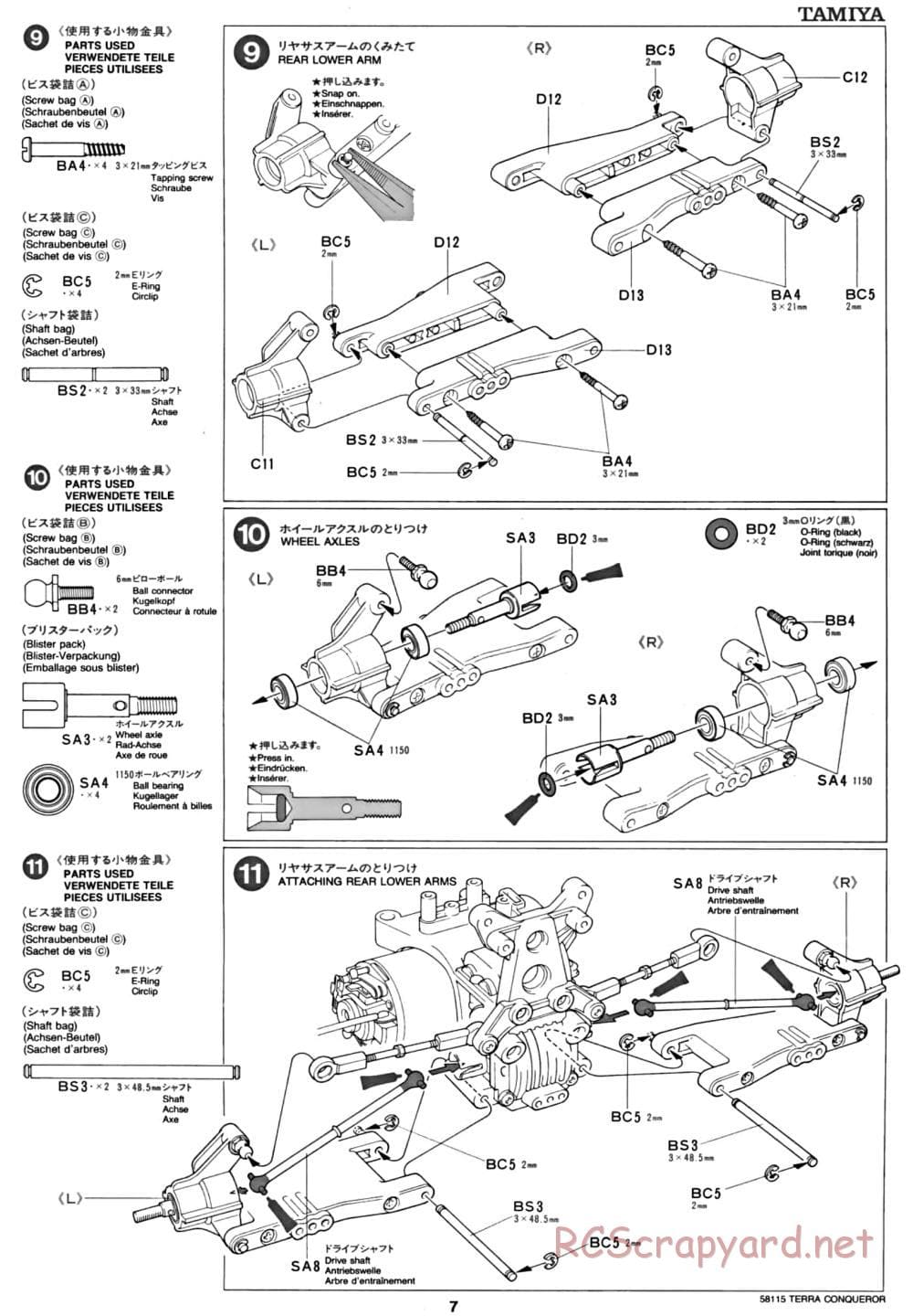 Tamiya - Terra Conqueror Chassis - Manual - Page 7