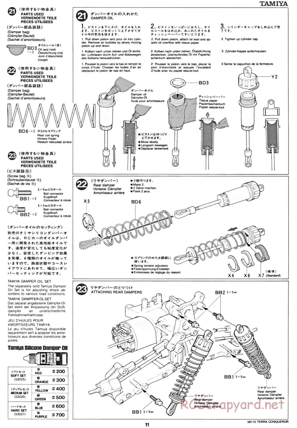 Tamiya - Terra Conqueror Chassis - Manual - Page 11