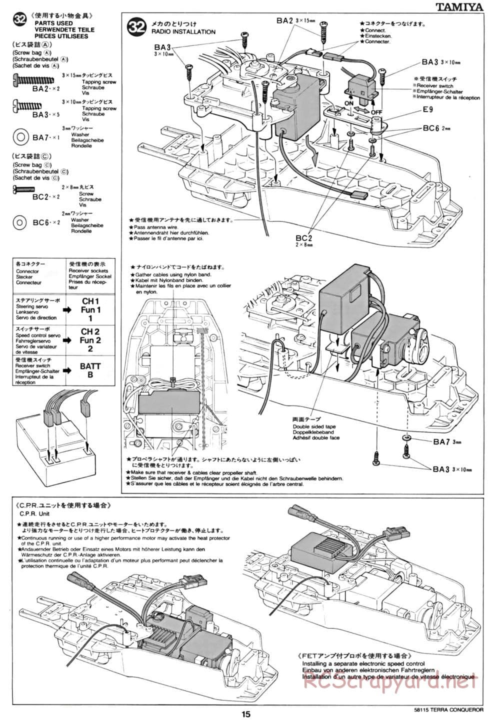 Tamiya - Terra Conqueror Chassis - Manual - Page 15