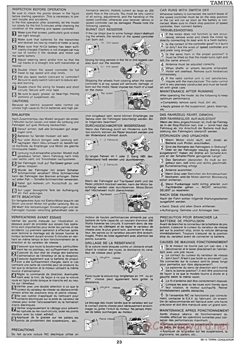 Tamiya - Terra Conqueror Chassis - Manual - Page 23
