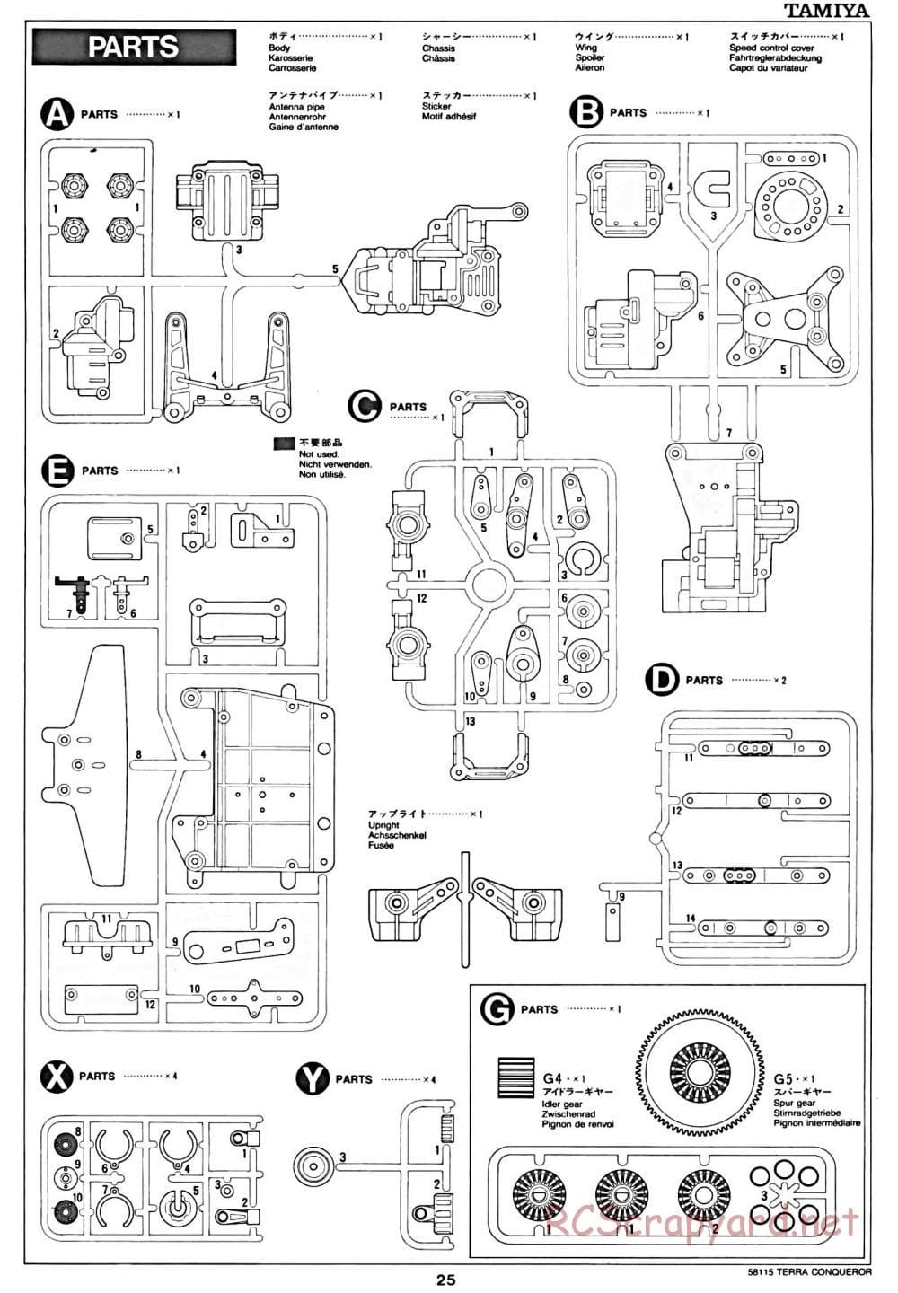Tamiya - Terra Conqueror Chassis - Manual - Page 25