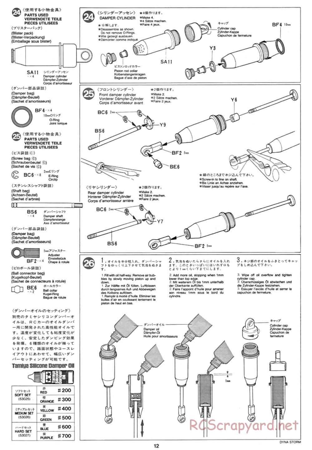 Tamiya - Dyna Storm Chassis - Manual - Page 12