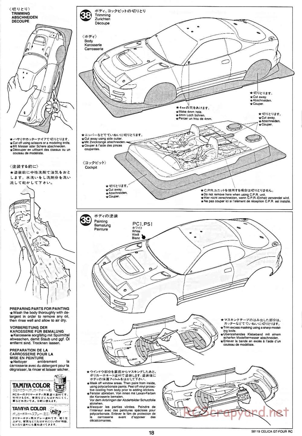 Tamiya - Toyota Celica GT-Four RC - TA-01 Chassis - Manual - Page 18