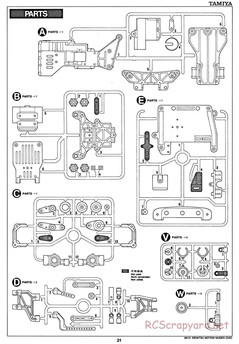 Tamiya - Idemitsu Motion Mugen Civic - FF-01 Chassis - Manual - Page 21