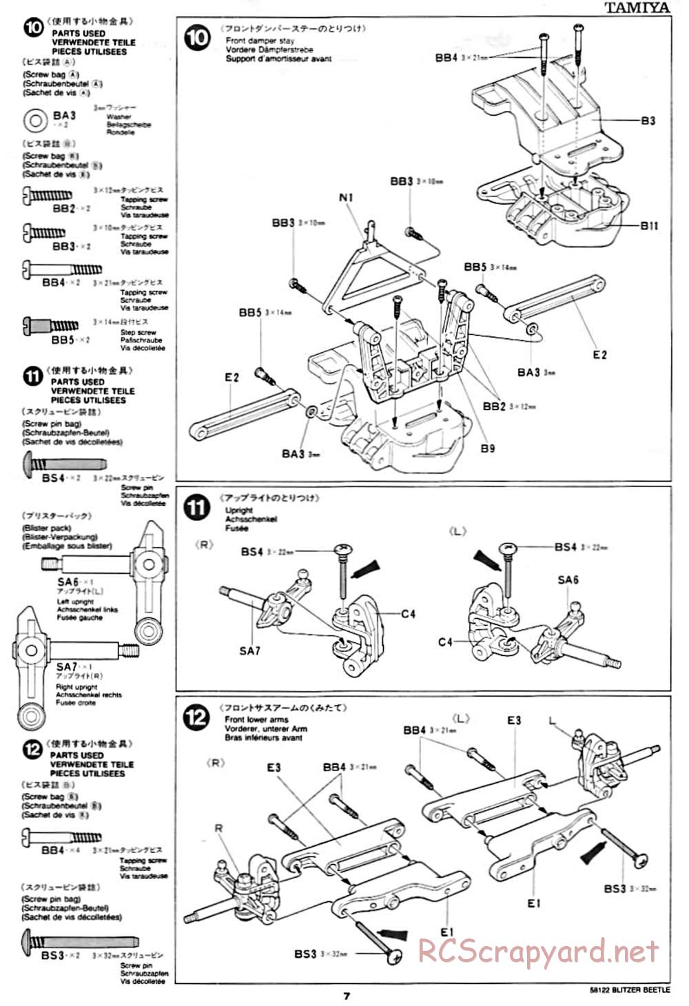 Tamiya - Blitzer Beetle Chassis - Manual - Page 7