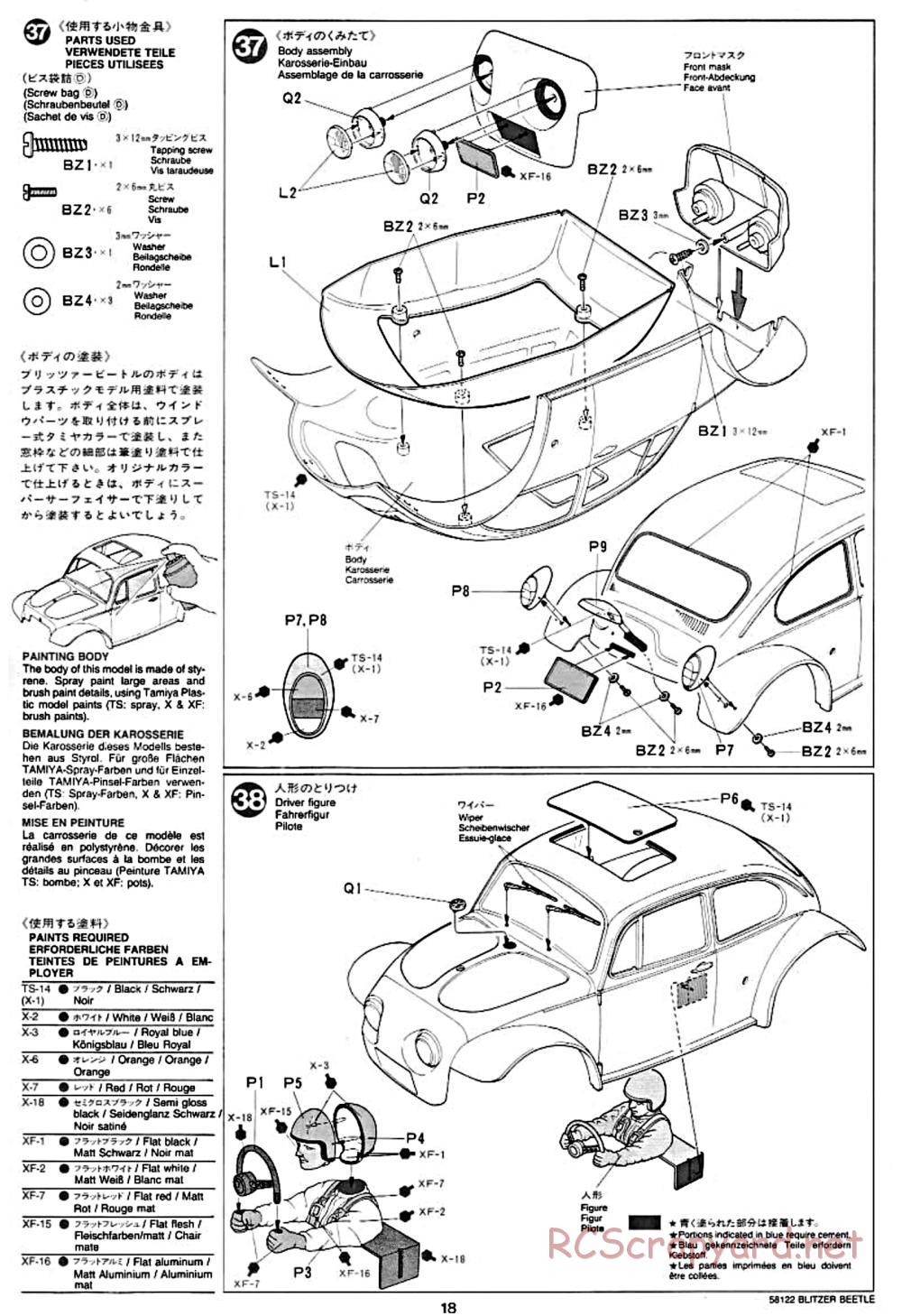 Tamiya - Blitzer Beetle Chassis - Manual - Page 18
