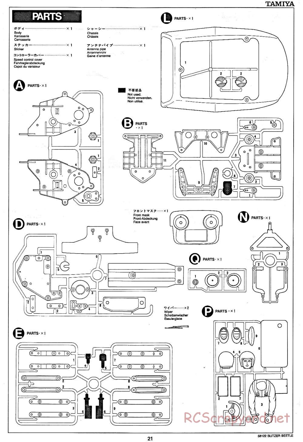 Tamiya - Blitzer Beetle Chassis - Manual - Page 21