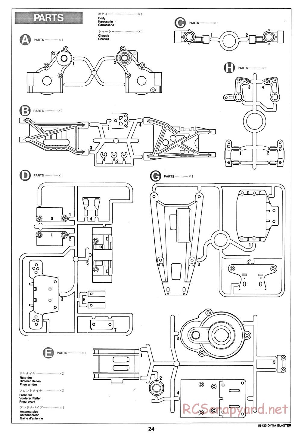 Tamiya - Dyna Blaster Chassis - Manual - Page 24