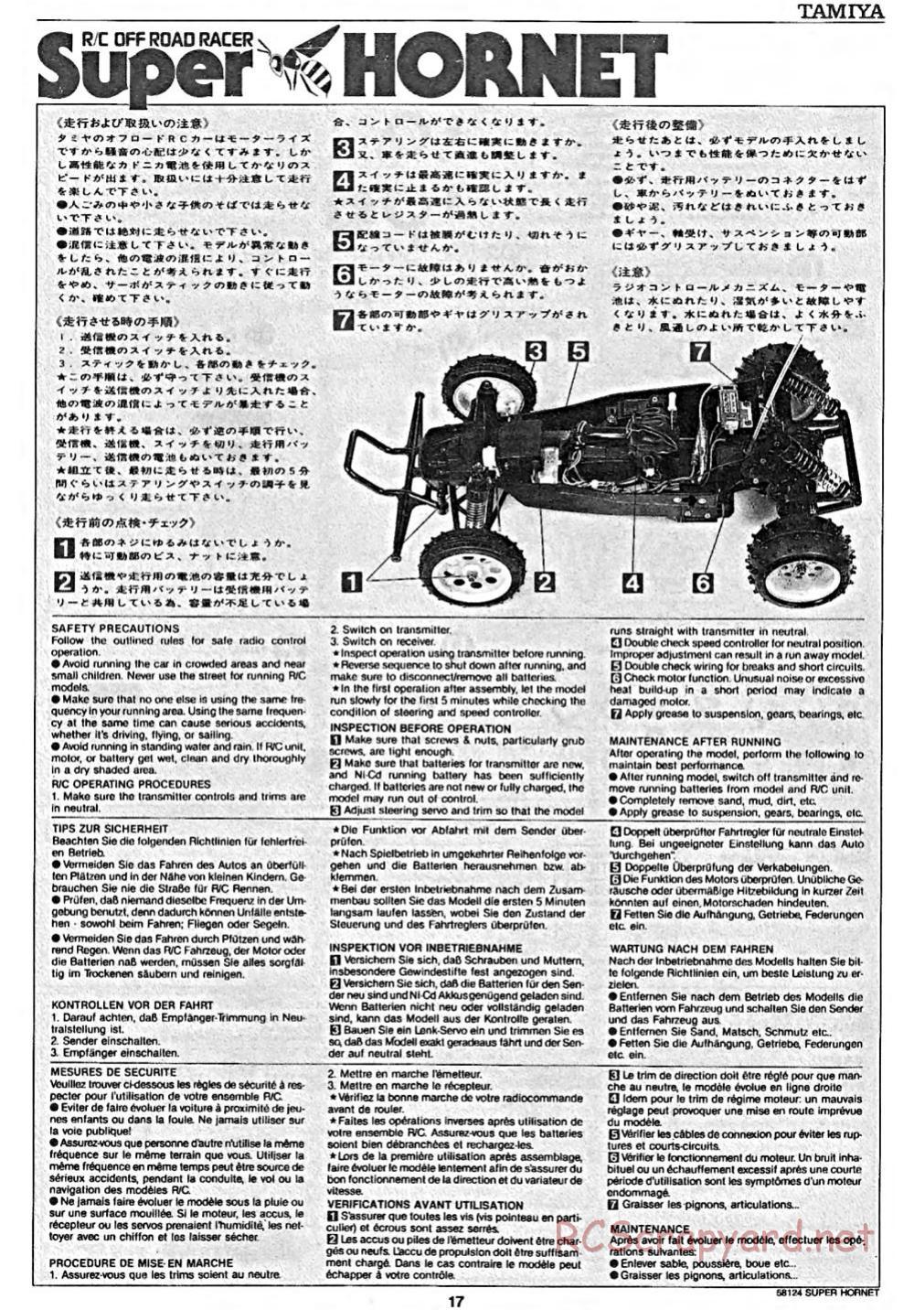 Tamiya - Super Hornet Chassis - Manual - Page 17