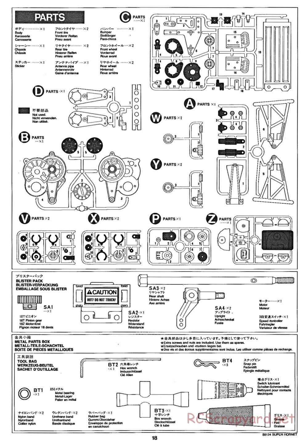 Tamiya - Super Hornet Chassis - Manual - Page 18